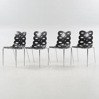 Four late 20th century "Diva" chairs designed by Gino Carollo for Ciacci Kreaty.