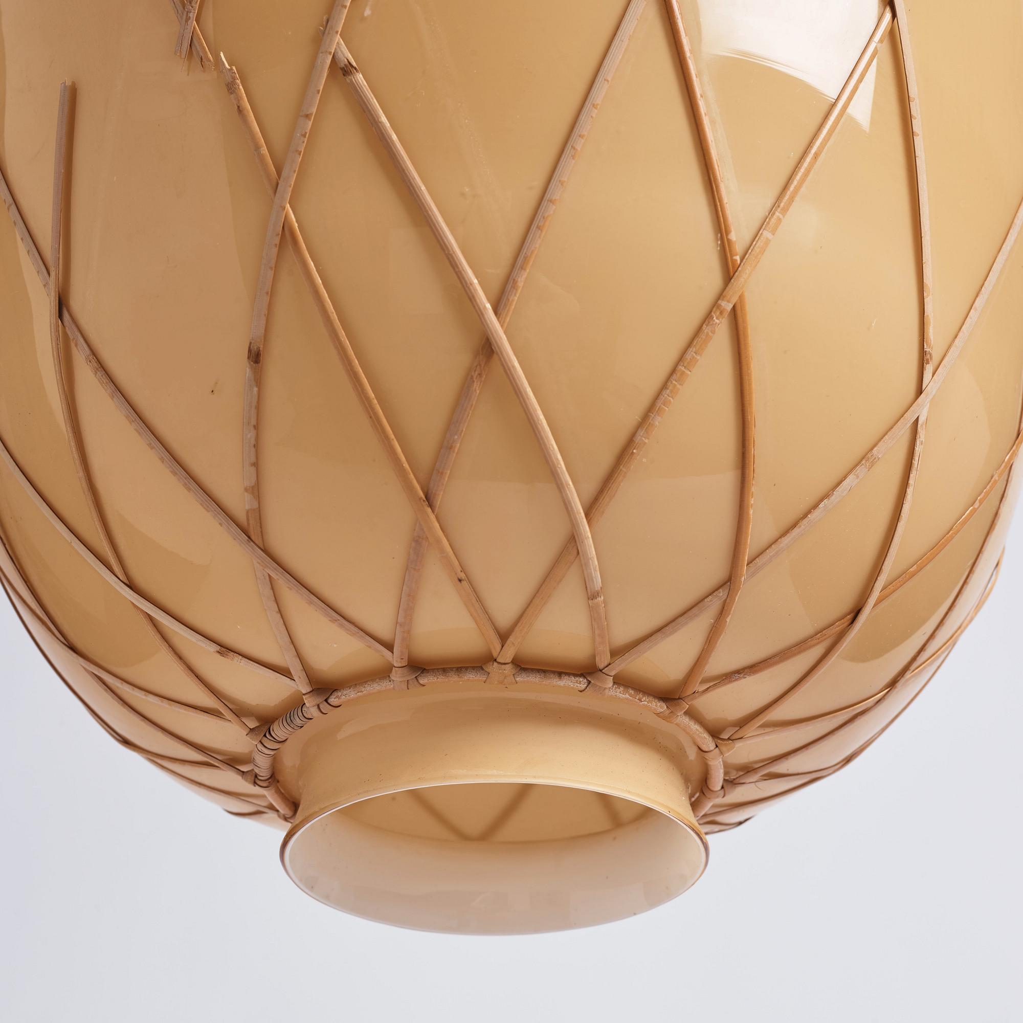 Harald Notini, taklampa, "modell 11555" Arvid Böhlmarks Lampfabrik, 1940-tal.