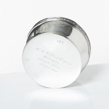 Prins Eugen, skål, silver, firma C.G. Hallberg, Stockholm 1905.