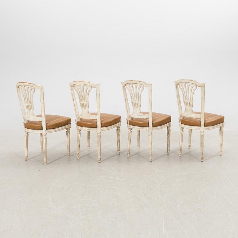 Stolar 4 st Louis XVI-stil 1900-talets andra hälft.