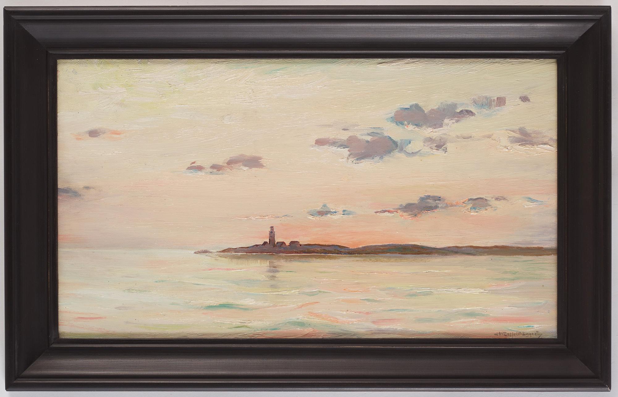 Ingeborg Westfelt-Eggertz, Sunset over Hållö and Hållö Lighthouse, Bohuslän.