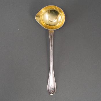 A Swedish early 19th century silver sauce spoon, mark of Pehr Zethelius, Stockholm 1807.