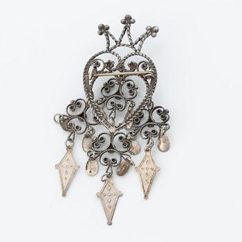 A brooch, silver, possibly Norway.