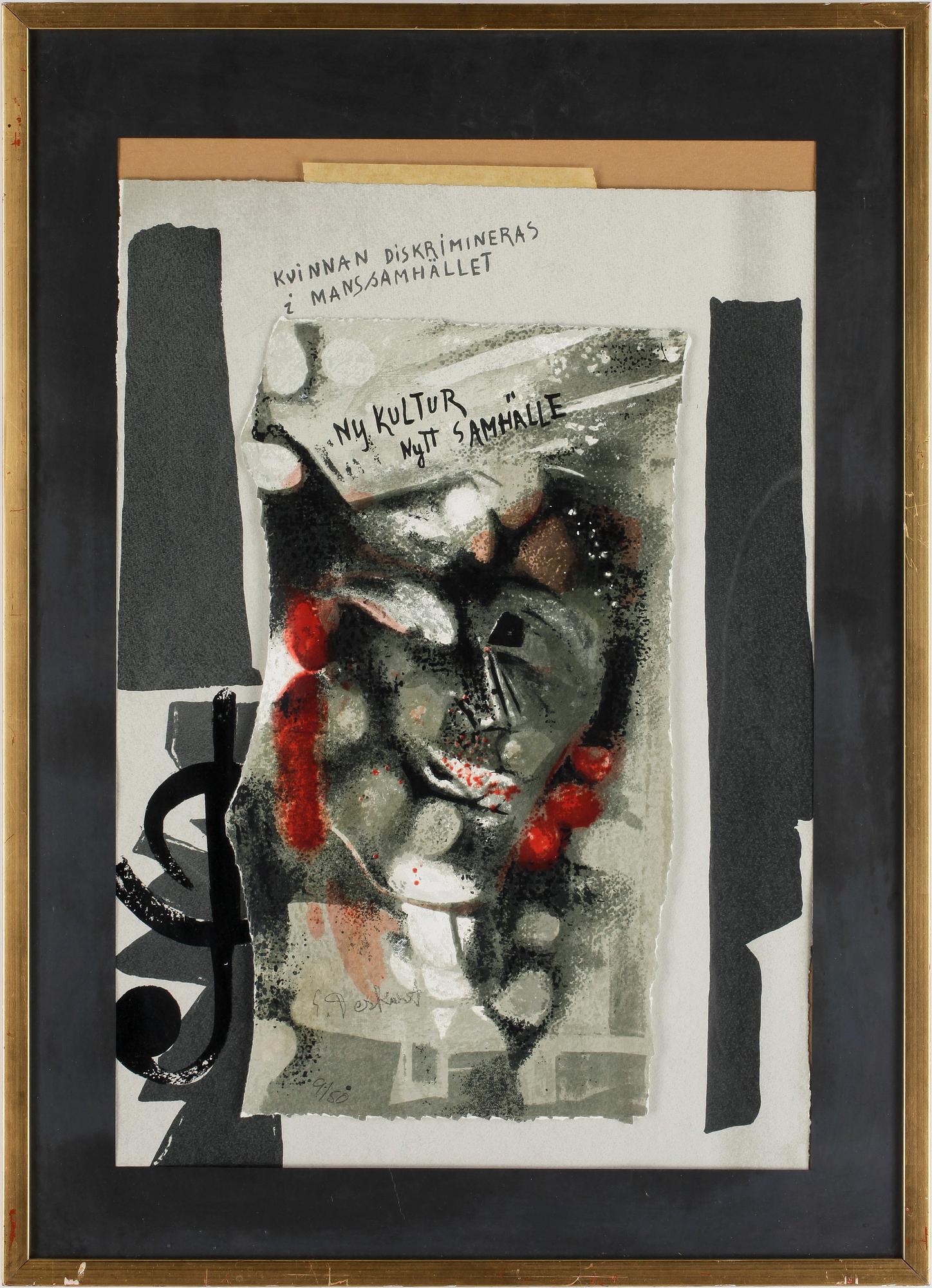 SIRI DERKERT, collage, numrerad 9/50, signerad.