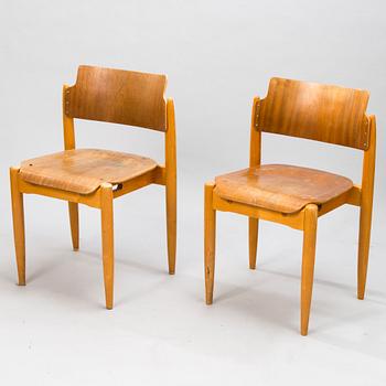 Two mid-20th-century "Wilman" chairs for Wilh. Schauman, Fanerfabrik, Jyväskylä, Finland.