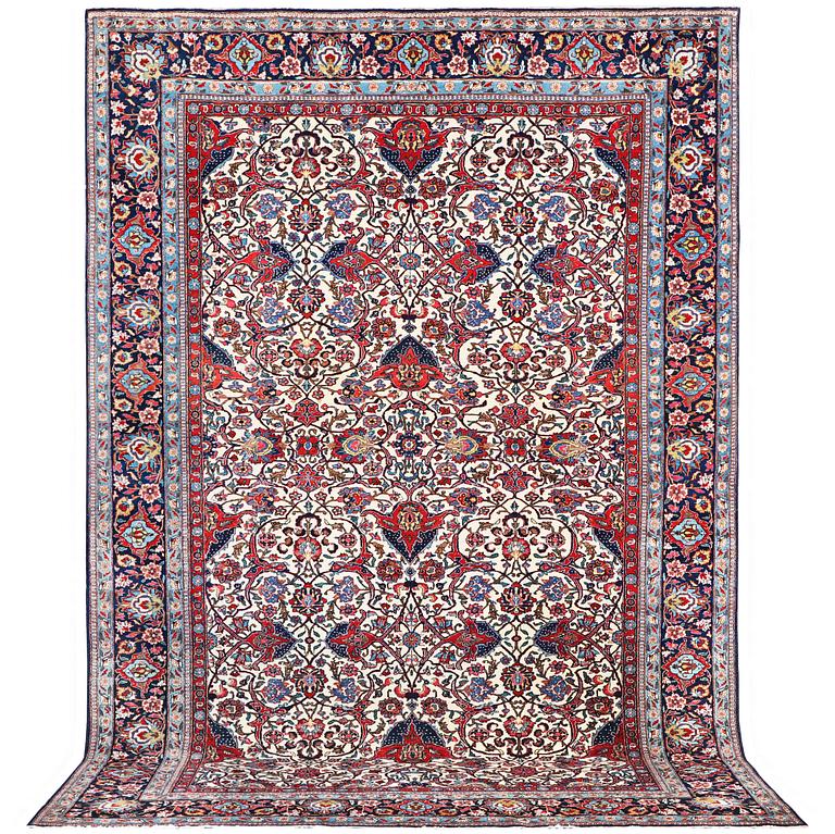 A semi.antique Kashan, c. 319 x 212 cm.