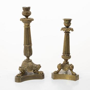 Two similar candlesticks, France, 19th century.
