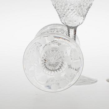 LARS KJELLANDER, Kosta, likörglas 11 st, "Tre rosor".