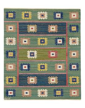 250. Märta Måås-Fjetterström, A CARPET, "Grön äng", flat weave, ca 184,5 x 153 cm, signed AB MMF.