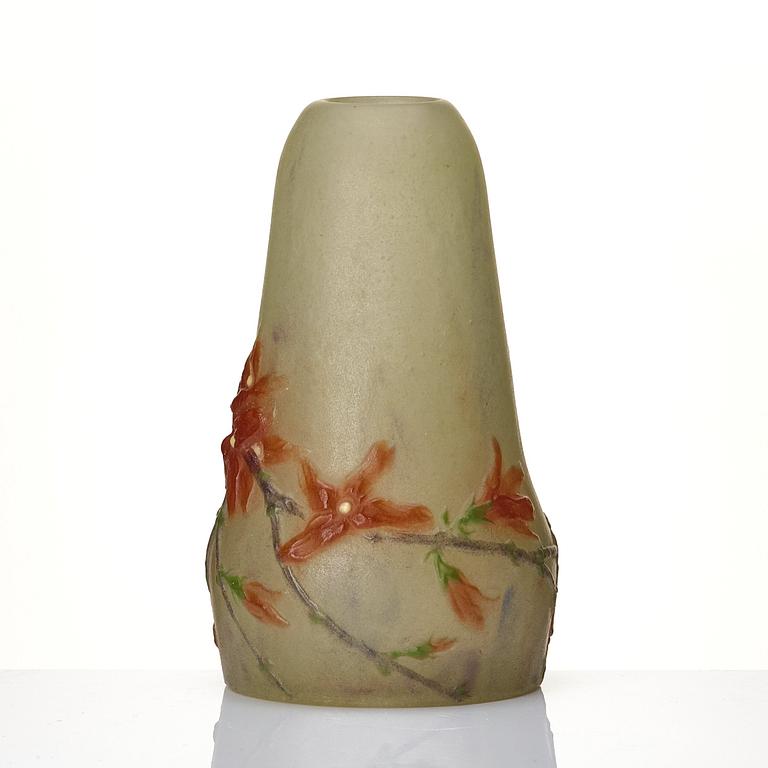 Gabriel Argy-Rousseau, a 'Fleurs jaunes'  pâte de verre vase, France 1920s.