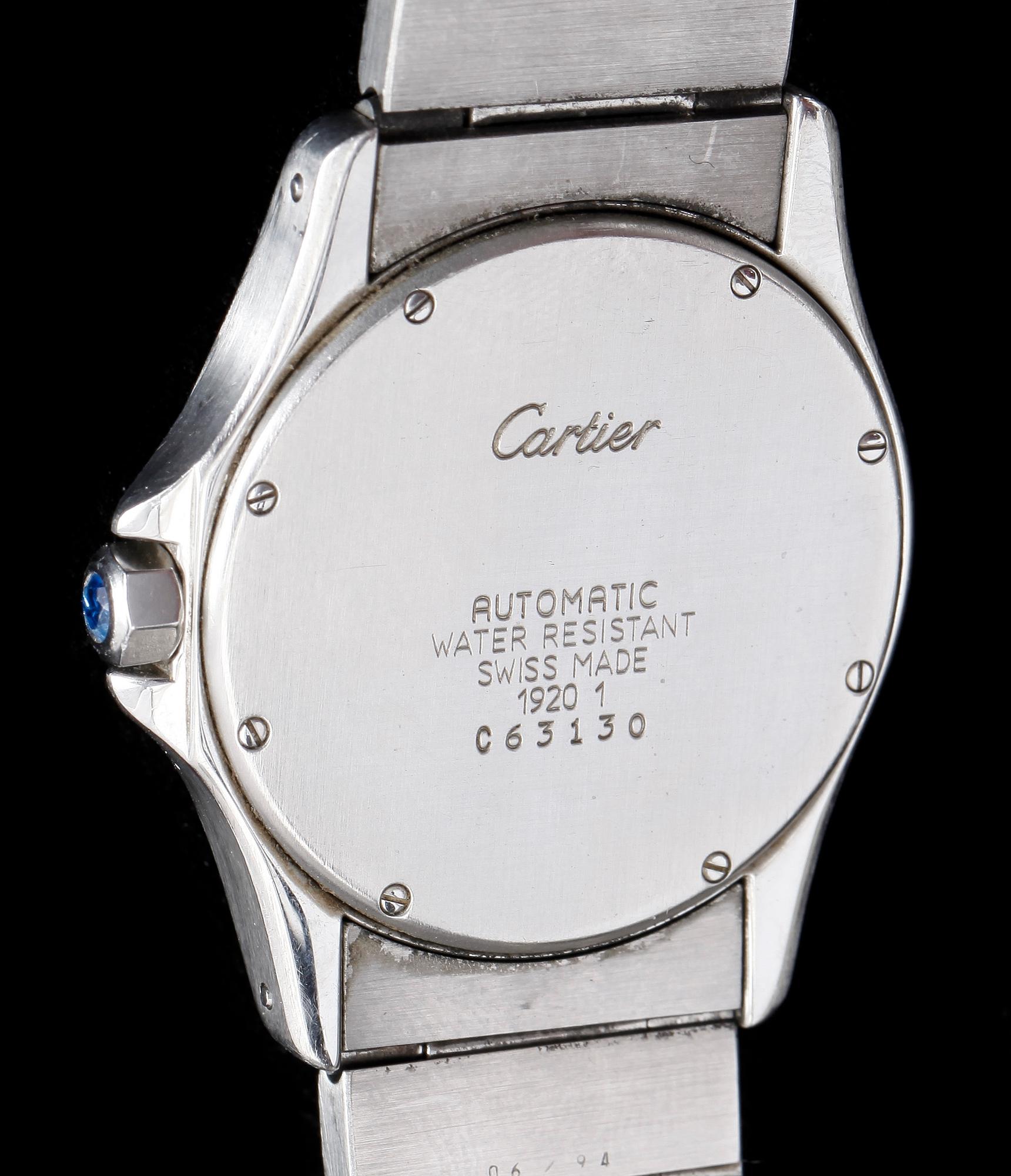 ARMBANDSUR, herr, Cartier, Santos, Ronde, automatisk, ref 1920 1, stål.