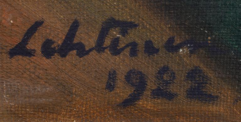 URHO LEHTINEN, olja på duk, signerad och daterad 1922.