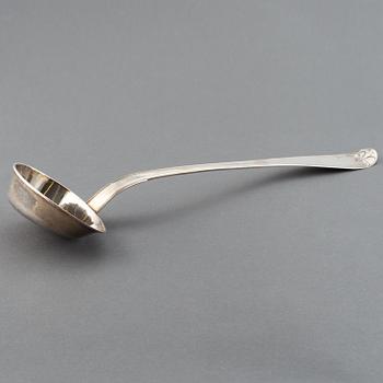 A Swedish 19th century silver spupe-laddle, mark of GO Sjoberg, Falun 1815.