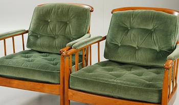 FÅTÖLJER, ett par, "Skrindan", Kerstin Hörlin Holmquist.