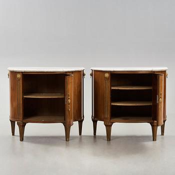 A pair of late Gustavian cupboards attributed to Gottlieb Iwersson (master in Stockholm 1778-1813), circa 1790.