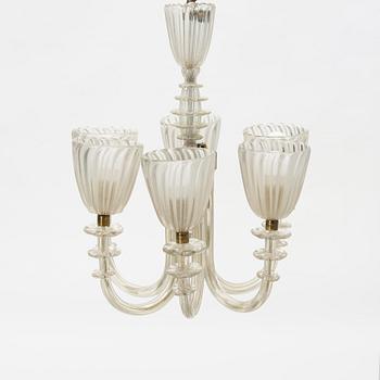 A venetian style glass ceiling lamp, 20th century.