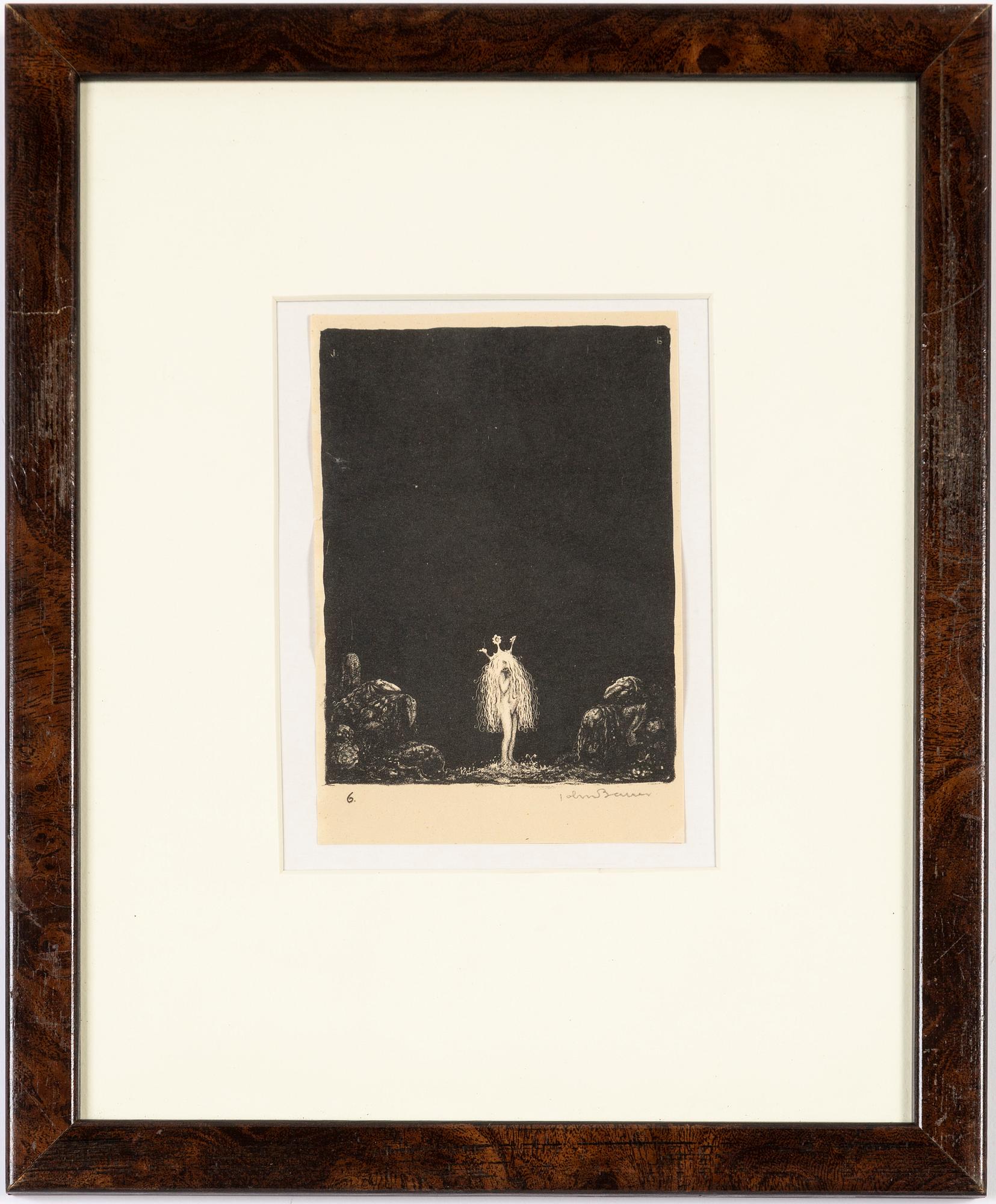 John Bauer, lithograph, signed John Bauer in pencil.