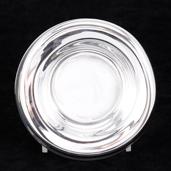 SKÅL, glas med silverlegering, Monica Backström, Boda, signerad.