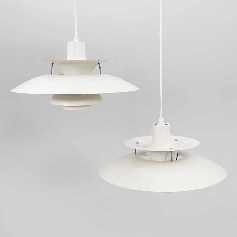 Poul Henningsen, taklampor ett par "PH-5", Louis Poulsen Danmark.