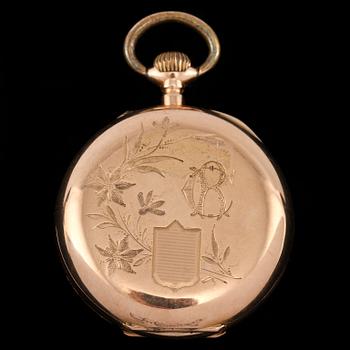 FICKUR, 18k guld, Schweiz, sekelskifte 1800/1900-tal. Vikt 30 g.