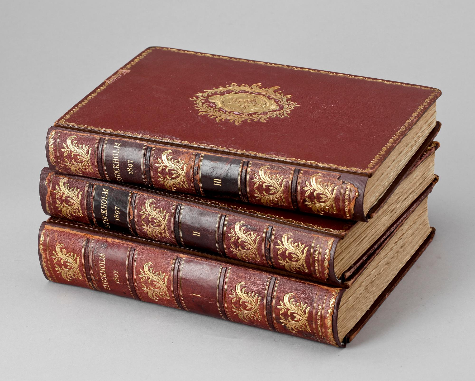 BOKVERK, vol I-III, "Stockholm, Sveriges huvudstad, skildrad...Konst och industriutställningen 1897..", Stockholm 1897.