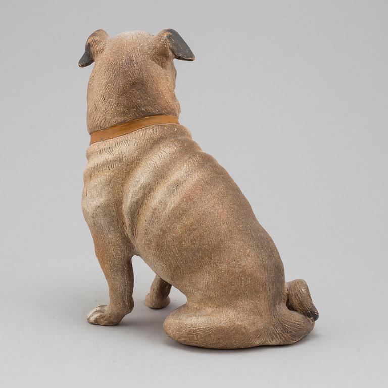 An early 20th century terracotta dog.