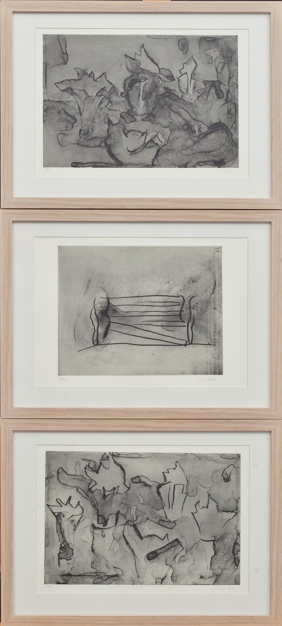 CURT ASKER, 6 st. Etsningar signerade, upplaga av 49 resp e.a.