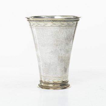 A Swedish silver beaker, mark of Samuel Lyberg, Borås (1778–1834).
