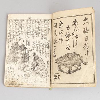A group of five Japanese albums, including Katsushika Isai and Utagawa Kunisada, Meiji (1868-1912).