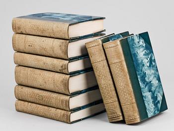 BOKVERK, 8 vol, "Svenska Sjöhjältar" I-VII, av Arnold Munthe, Stockholm 1899-1923.