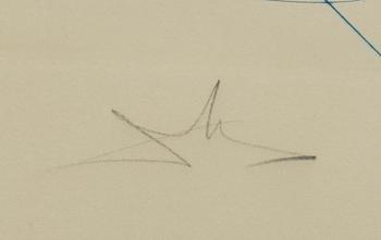 SALVADOR DALÍ, etching with colour and gold dust, signed and numbered 191/250.