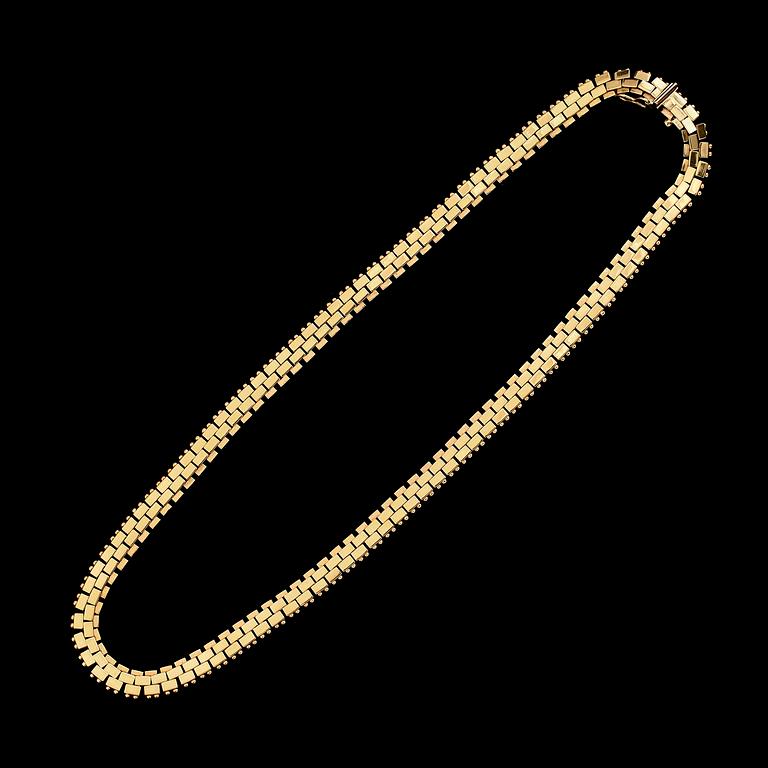 COLLIER, 18K guld. Vikt ca 24 g.