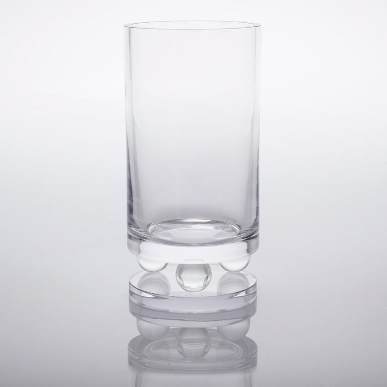 A glass vase by Karl Lagerfeld for Orrefors, signed and numbered 160/500.
