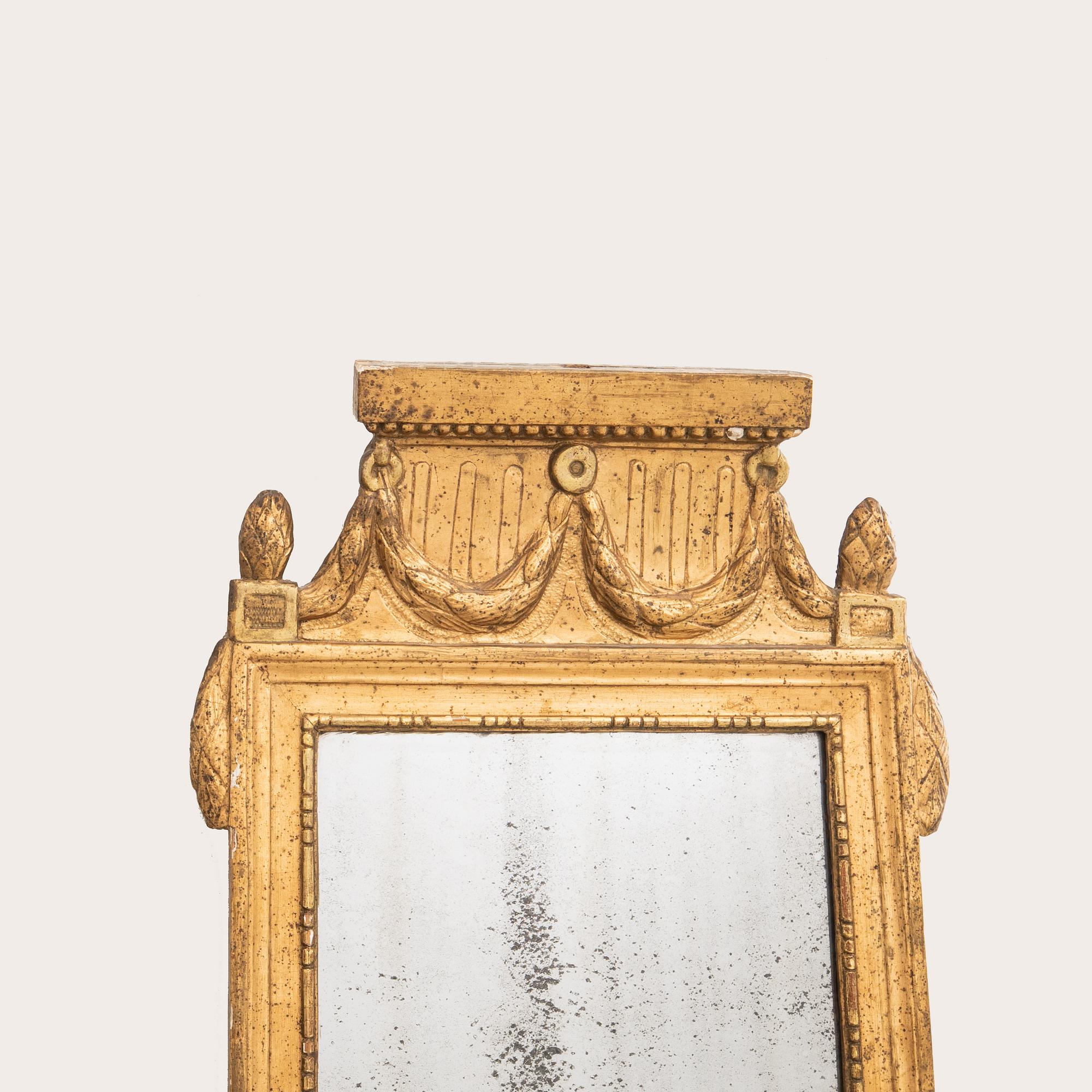 Mirror, by Per Westin (sculptor and mirror maker in Stockholm from 1776), Gustavian.