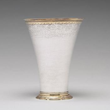 A Swedish 18th century parcel-gilt silver beaker, possibly Lars Petter Hackzell (1768-1771(-72)), Örebro 1769.