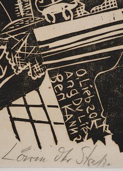 Otto Dix, "Lärm der Strasse" from "Neun Holzschnitte".