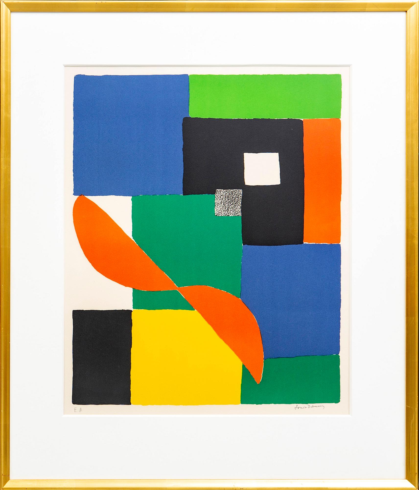 Sonia Delaunay, color lithograph, signed and numbered E.A.