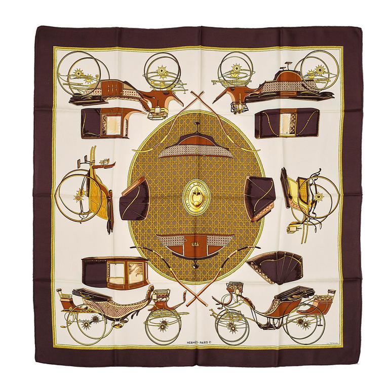 Hermès, scarf, "Les Voitures à Transformation".