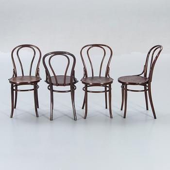 Chairs, Thonet 2 pcs, Mundus 2 pcs, bentwood, first half of the 20th century.