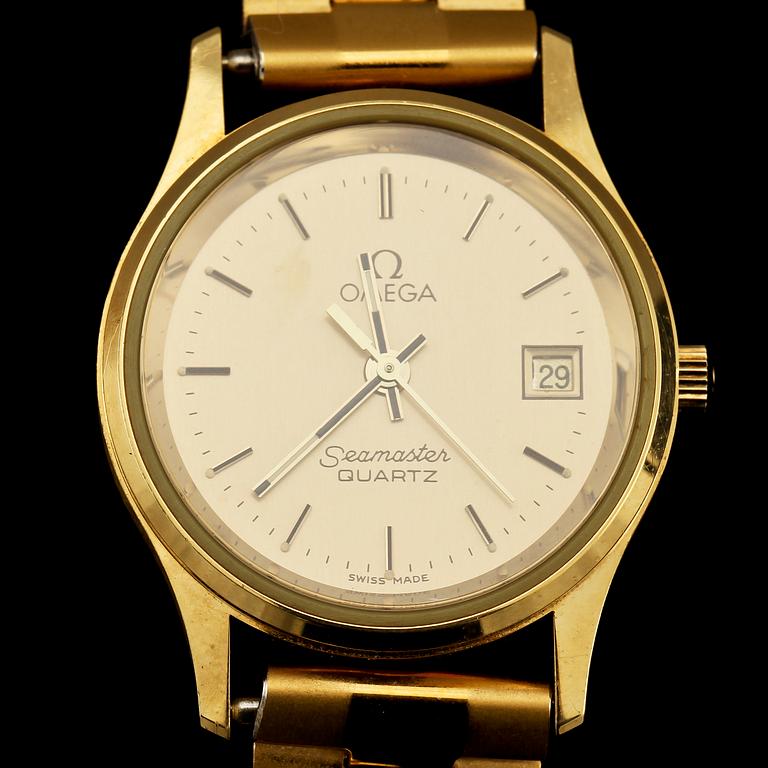 DAMARMBANDSUR, Omega, Seamaster, 18k guld, 1900-tal.