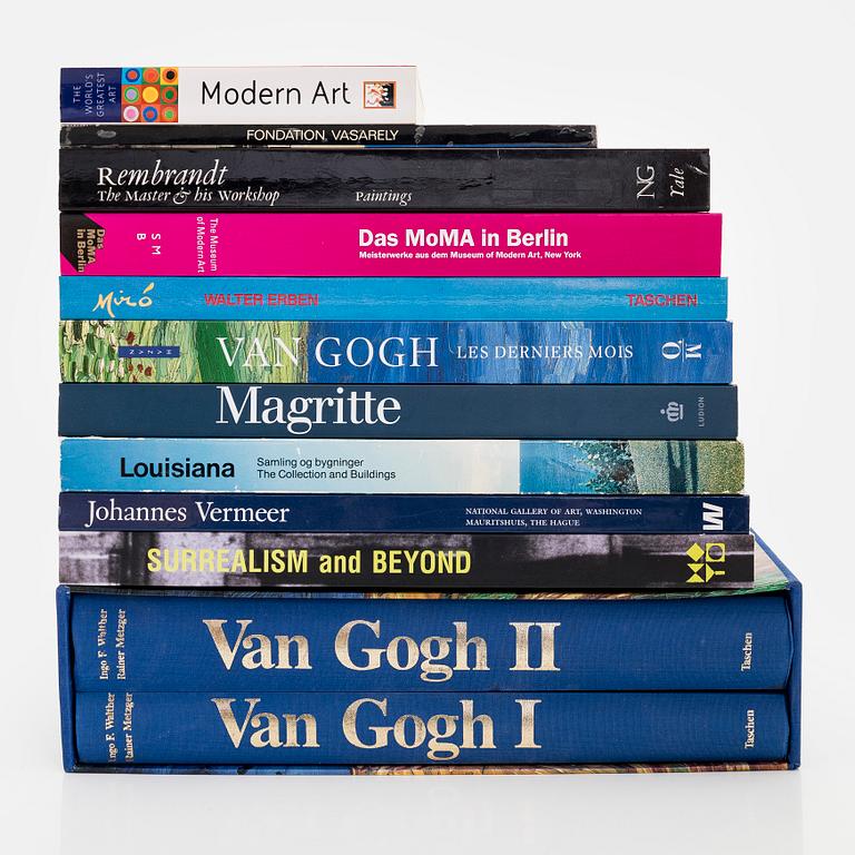 Samling konstböcker, 12 st.