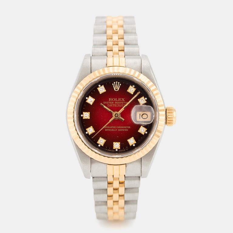 Rolex, Datejust, "Red Vignette Diamond Dial", ca 1989.