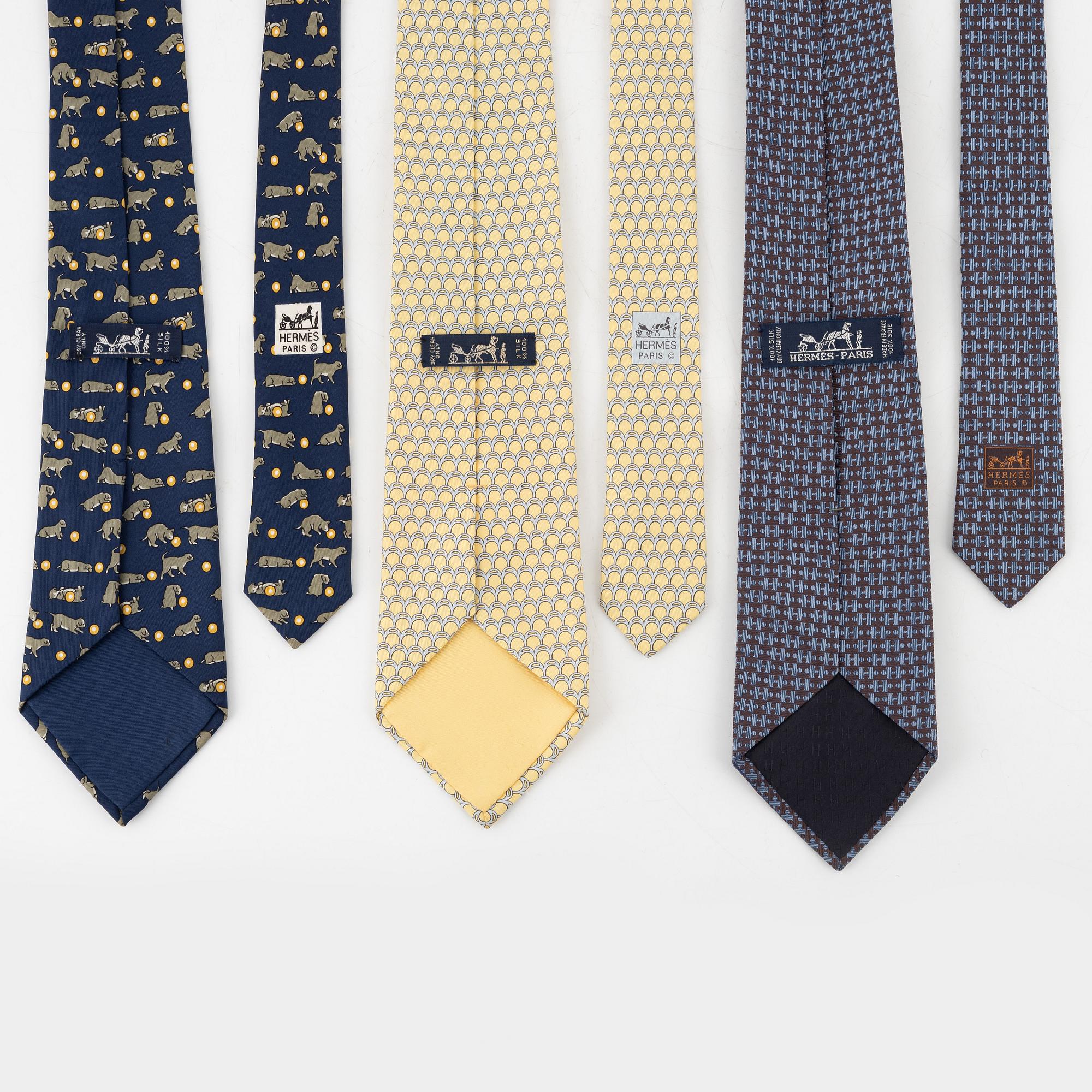 Hermès, ties, 3 pcs.