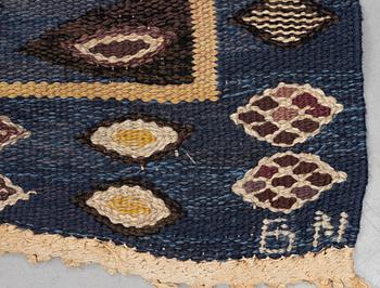 Barbro Nilsson, a carpet, "Snäckorna", tapestry weave, ca 300 x 202,5 cm, signed AB MMF BN.