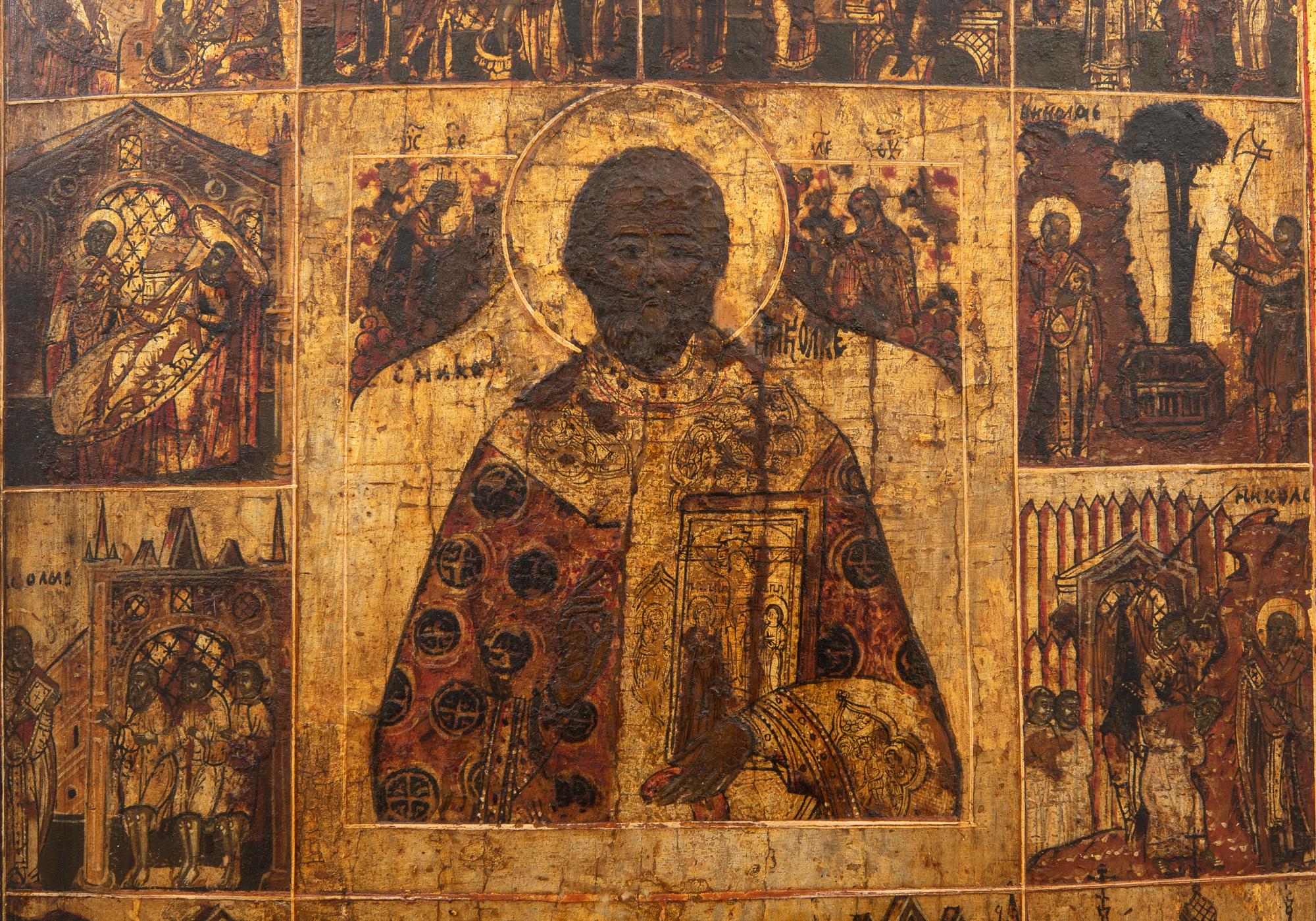 Ikon Ryssland omkring 1900 Festdagsikon.