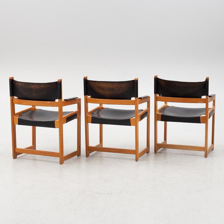 Sven Kai-Larsen, three armchairs, Rälta snickeri, 1960s.