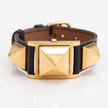 Hermes Medor, wristwatch, 23 x 23 mm.