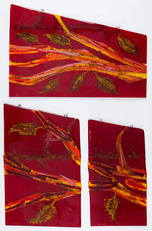Benth Owesen, 23 glass plaques, Norway, signed and dated.