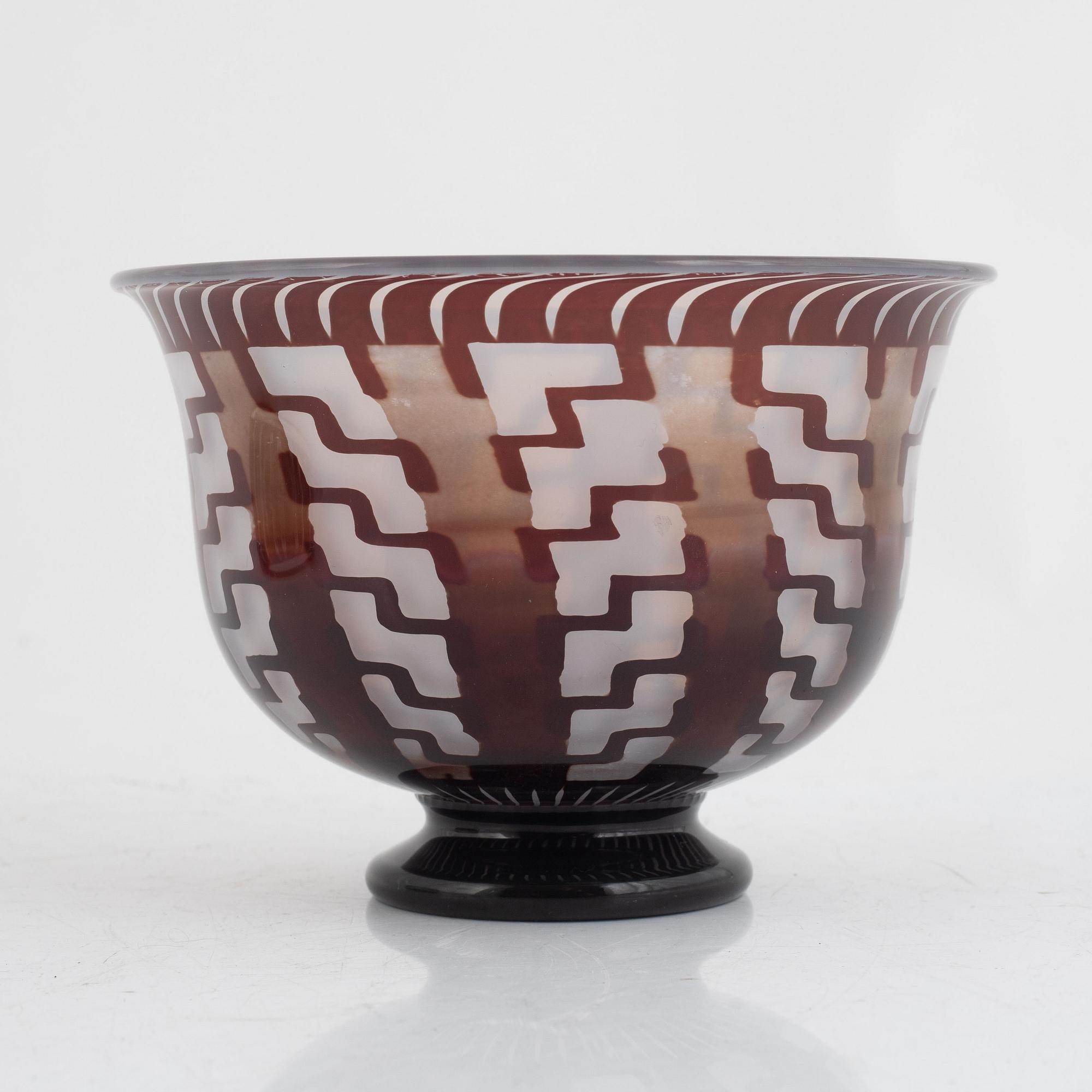 Eva Englund, skål, Orrefors 1988.