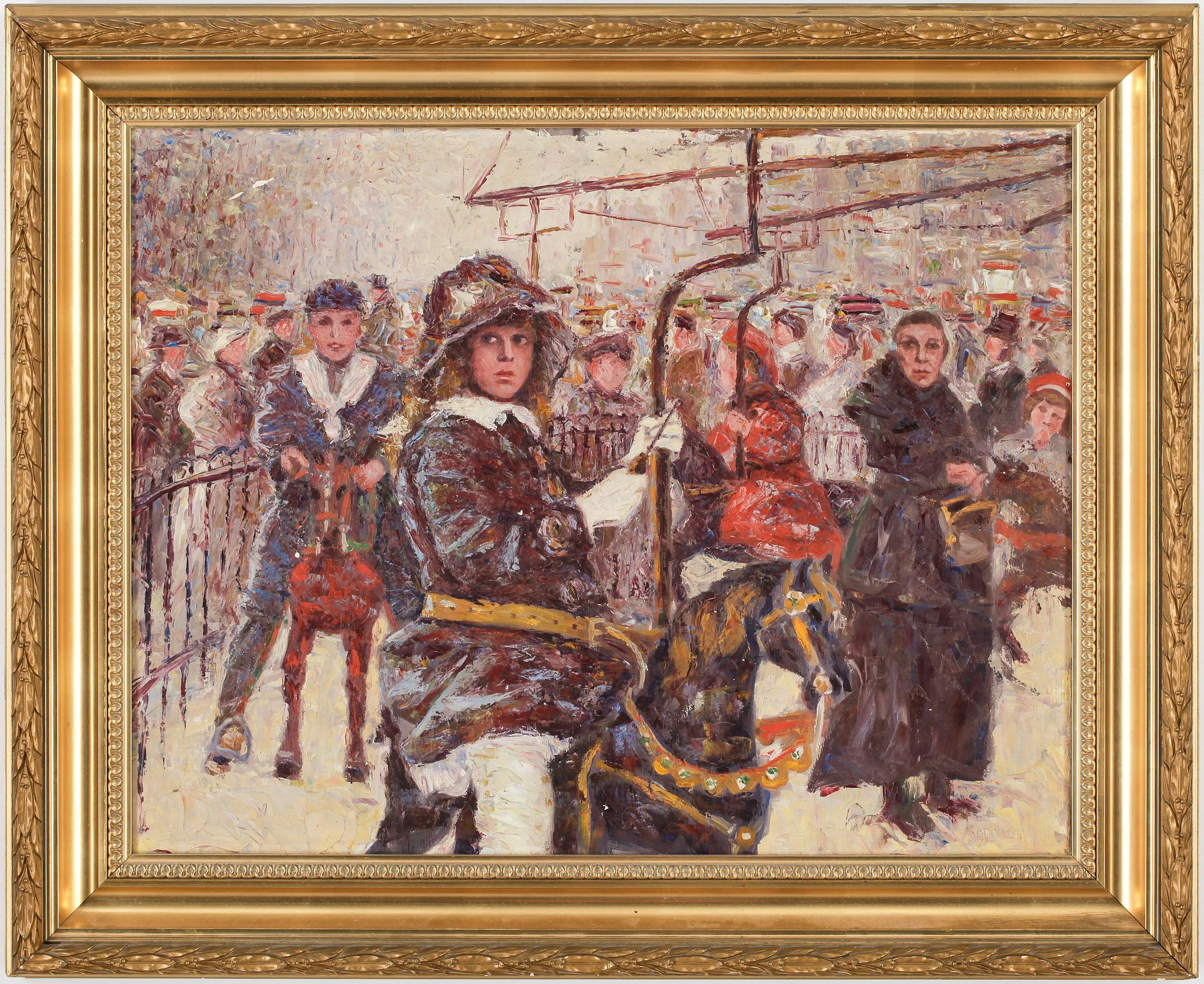 OKÄND KONSTNÄR, olja på duk, signerad, 1900-talets andra hälft.